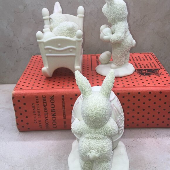 Dept 56 Snowbabies 3 Piece Easter Collection Rock-A-Bye/ I’ll Color / Oops - Picture 4 of 11